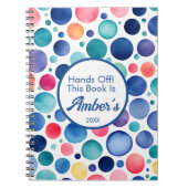 Carnet Personalized Notebook – Multicolor Circle Design – (Devant)