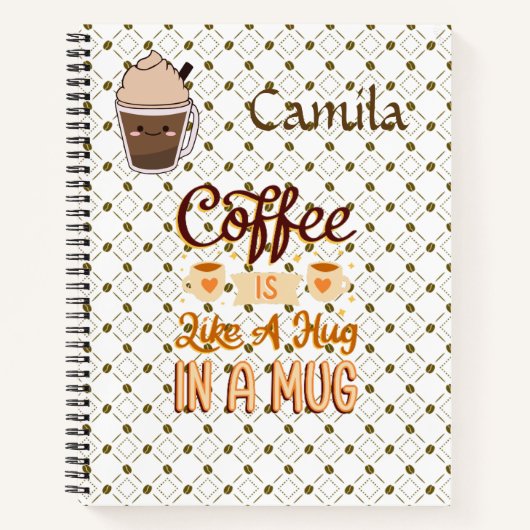 Carnet Personalized notebooks for coffee lovers (Devant)