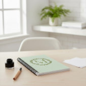 Carnet Personalized Olive Wreath Monogram 