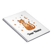 Carnet Personalized Orange Tabby Cat Notebook (Côté Droit)