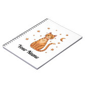 Carnet Personalized Orange Tabby Cat Notebook (Côté gauche)