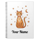 Carnet Personalized Orange Tabby Cat Notebook (Devant)