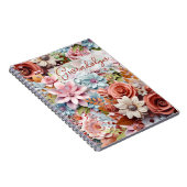 Carnet Personalized Paper Flowers spiral bound (Côté Droit)