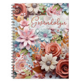 Carnet Personalized Paper Flowers spiral bound (Devant)