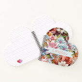 Carnet Personalized Paper Flowers spiral bound heart (Intérieur)