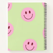 Carnet Personalized Pastel Green & Pink Smiley Face (Dos)