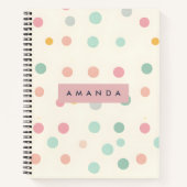 Carnet Personalized Pastel Macaron Polka Dot (Devant)