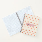 Carnet Personalized Pastel Peach & Blush Polka Dot (Intérieur)