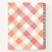 Carnet Personalized Pastel Peach Checkered Modern (Dos)