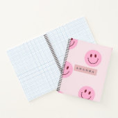 Carnet Personalized Pastel Pink Smiley Face (Intérieur)