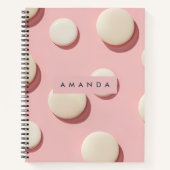Carnet Personalized Pastel Pink with Cream Dot (Devant)