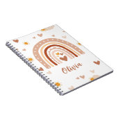 Carnet Personalized Pastel Rainbow Spiral Notebook  (Côté Droit)
