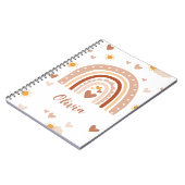 Carnet Personalized Pastel Rainbow Spiral Notebook  (Côté gauche)