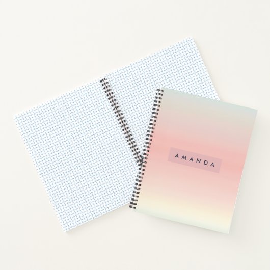 Carnet Personalized Pastel Warm Peach Blush Fade (Intérieur)