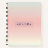 Carnet Personalized Pastel Warm Peach Blush Fade (Devant)