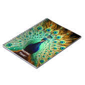 Carnet Personalized Peacock Frequencies Planner (Côté gauche)