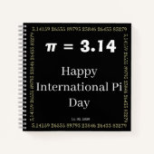 Carnet Personalized Pi Day Notebook - Happy International (Devant)