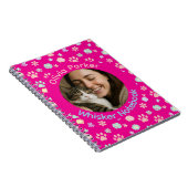 Carnet Personalized Pink Cat Photo & Name Spiral Notebook (Côté Droit)