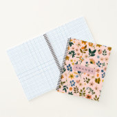 Carnet Personalized Playful Wildflower in Peach (Intérieur)