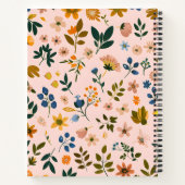 Carnet Personalized Playful Wildflower in Peach (Dos)