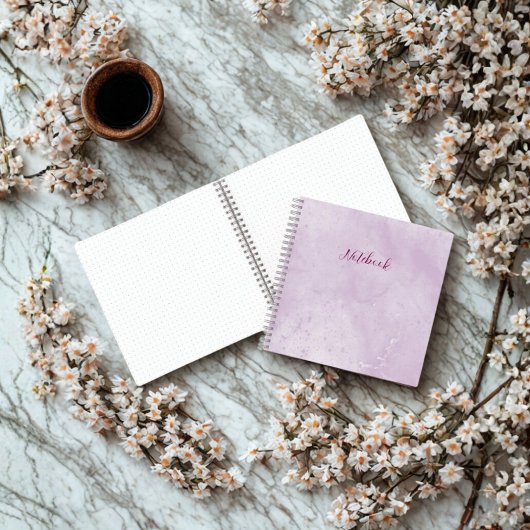 Carnet Personalized Purple Marble Notebook