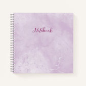 Carnet Personalized Purple Marble Notebook (Devant)