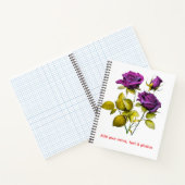 Carnet Personalized Purple Rose Notebook | Add Your Name (Intérieur)