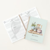 Carnet Personalized Recipes Pots Pans Cooking Utensils (Intérieur)