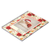 Carnet Personalized Retro Christmas Floral Stationery  (Côté gauche)