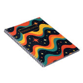 Carnet Personalized Retro Cosmic Waves Notebook (Côté Droit)