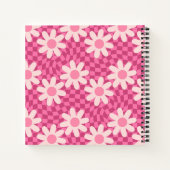 Carnet Personalized Retro Groovy Pink Daisy Flower Hippie (Dos)