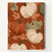 Carnet Personalized Rustic Autumn Pumpkin Harvest  (Dos)