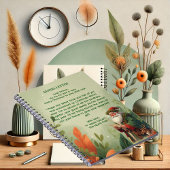 Carnet Personalized Santa Claus North Pole Reindeer Green