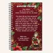 Carnet Personalized Santa Letter North Pole Cute Reindeer (Recto)