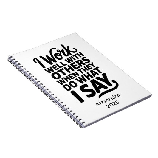 Carnet Personalized Sassy Workplace Humor (Côté Droit)