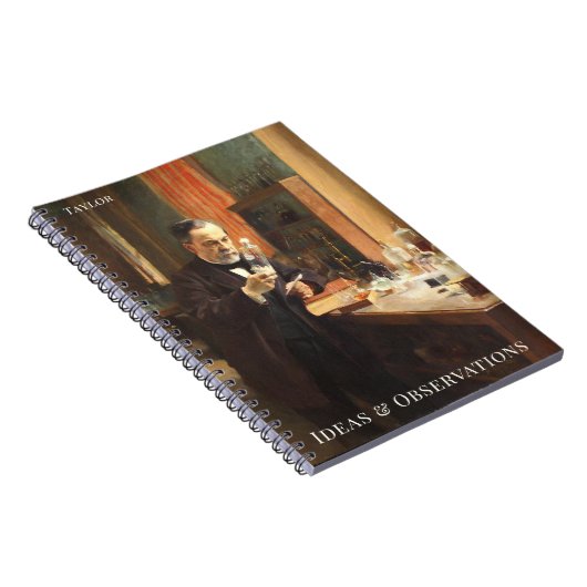 Carnet Personalized Science Notebook – Louis Pasteur Art (Côté Droit)
