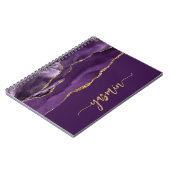 Carnet Personalized Signature Purple Gold Agate (Côté gauche)