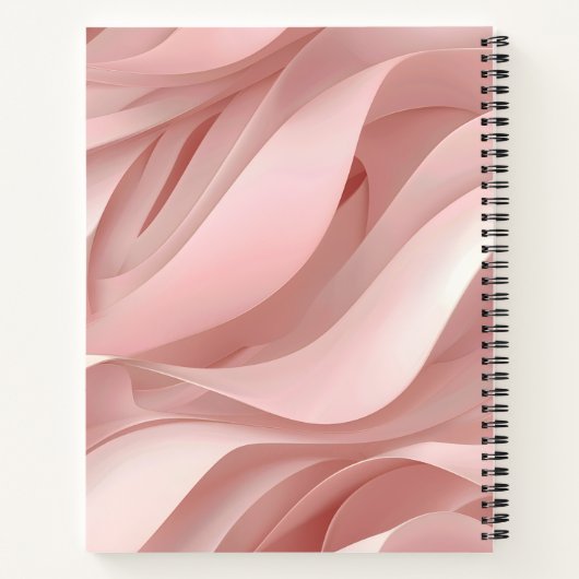 Carnet Personalized Soft Blush Pink Abstract Flow Design (Dos)