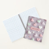 Carnet Personalized Soft Pastel Candy Hearts (Intérieur)