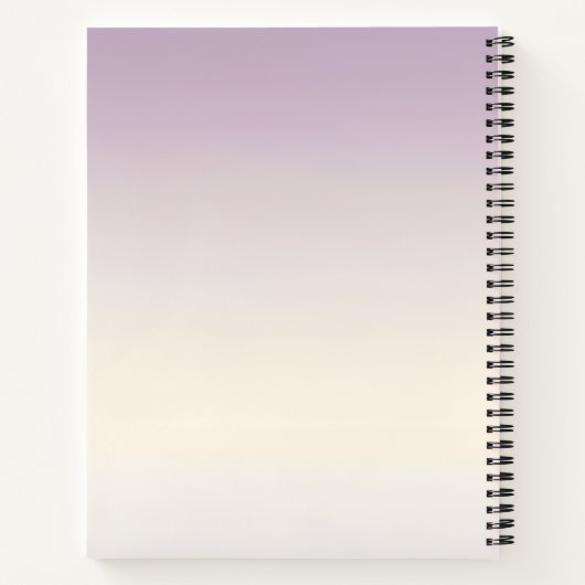 Carnet Personalized Soft Pastel Lavender Gradient (Dos)