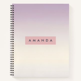Carnet Personalized Soft Pastel Lavender Gradient