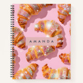 Carnet Personalized Sparkle Croissant Style (Devant)