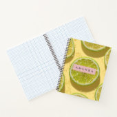 Carnet Personalized Sparkle Lime Slice Glitter Citrus  (Intérieur)