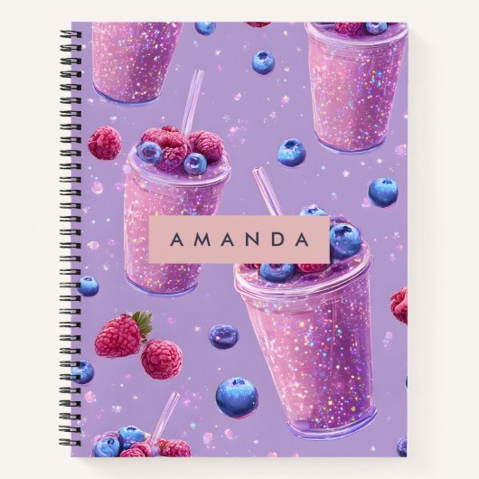 Carnet Personalized Sparkling Berry Bliss Purple Smoothie (Devant)