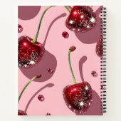 Carnet Personalized Sparkling Red Cherry Glam  (Dos)