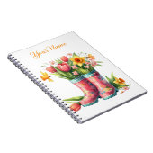 Carnet Personalized Spring Floral Spiral Notebook (Côté Droit)