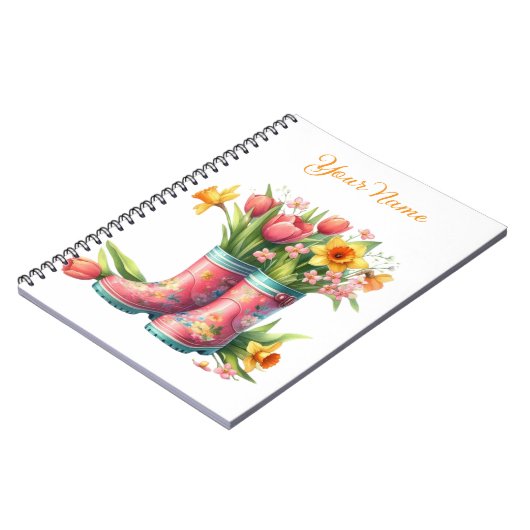 Carnet Personalized Spring Floral Spiral Notebook (Côté gauche)