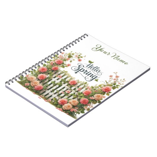 Carnet Personalized Spring Floral Spiral Notebook (Côté gauche)