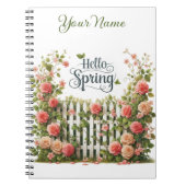 Carnet Personalized Spring Floral Spiral Notebook (Devant)
