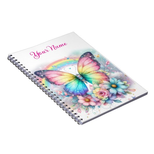 Carnet Personalized Spring Floral Spiral Notebook (Côté Droit)